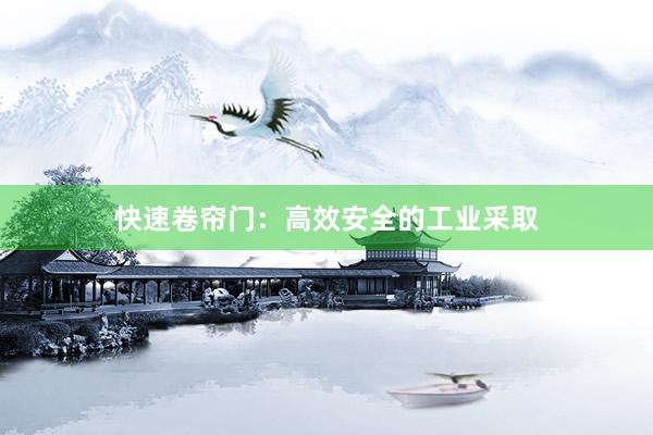 快速卷帘门：高效安全的工业采取